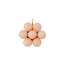 18k gold plater and pink opal flower charm 16mm