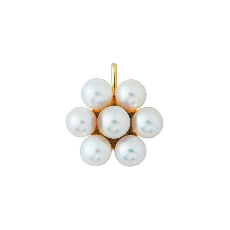 Bijou Charm - My Flower Monochrome Pearl - 16mm - Plaqué Or