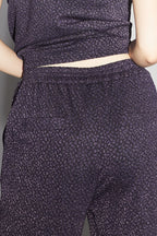 Le Pantalon Charlie En Tricot Léo Mauve