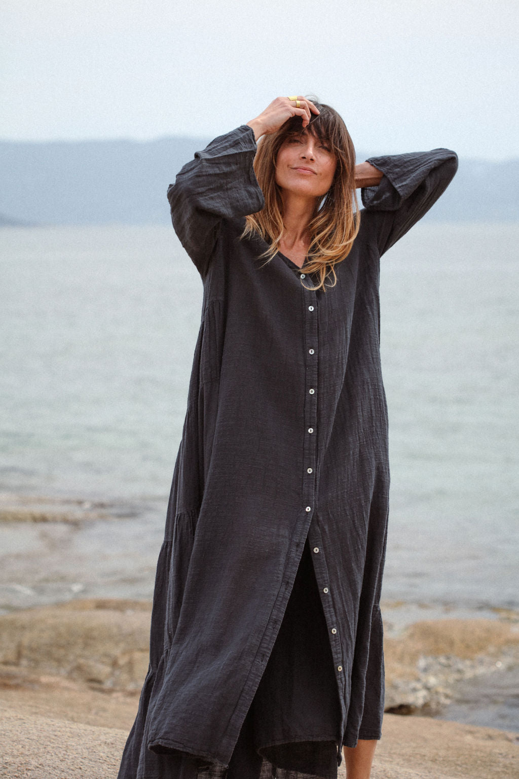 Stella Dress - Charcoal