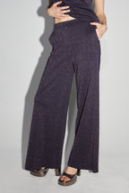 Le Pantalon Charlie En Tricot Léo Mauve