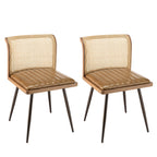 Marcel - Lot De 2 Chaises - Marron/Noir/Bois Clair
