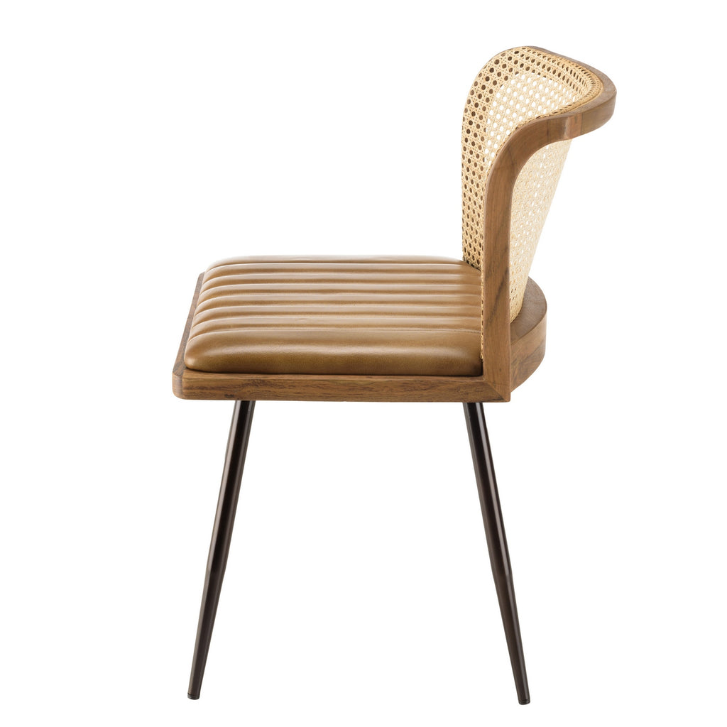 Marcel - Lot De 2 Chaises - Marron/Noir/Bois Clair