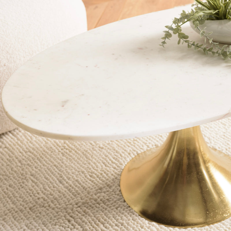 James - Coffee Table - White/Gold