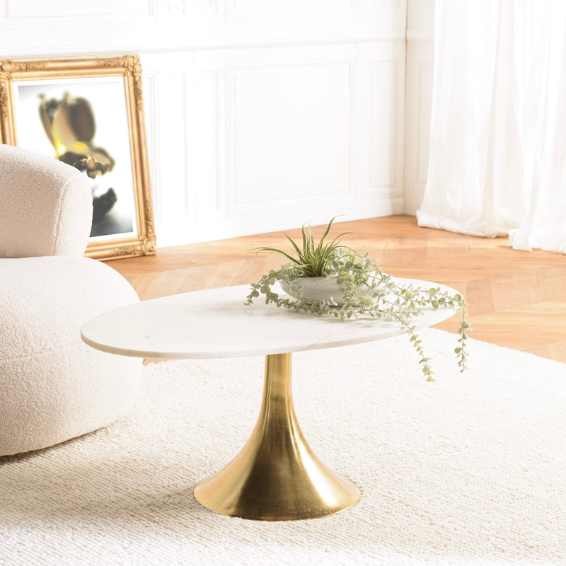 James - Coffee Table - White/Gold