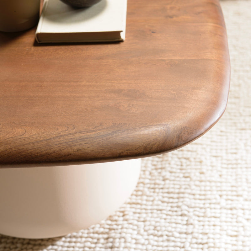 James - Table Basse - Marron/Ivoire
