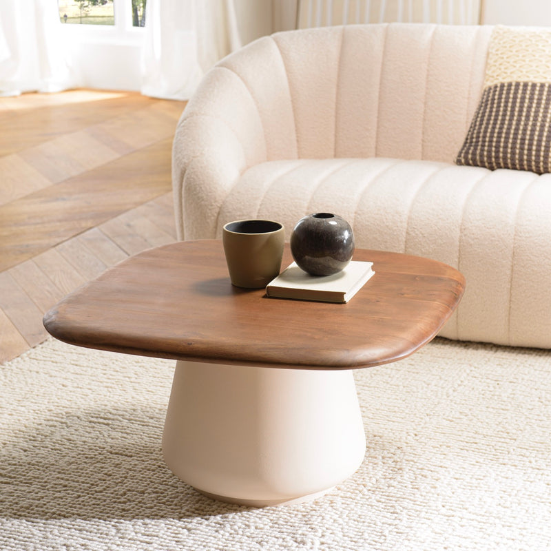James - Table Basse - Marron/Ivoire