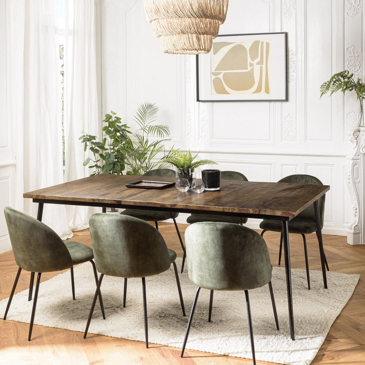 Kiara - Dining Table - Distressed Brown
