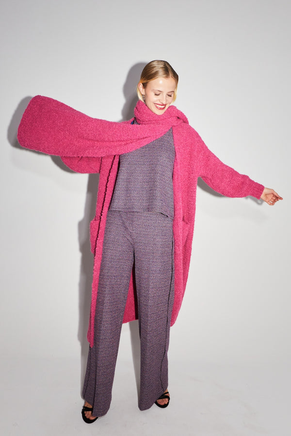The Esme Bouclettes Pink Cardigan