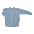 Pull Malo Tricot Bleu Chiné 100% Laine - Enfant