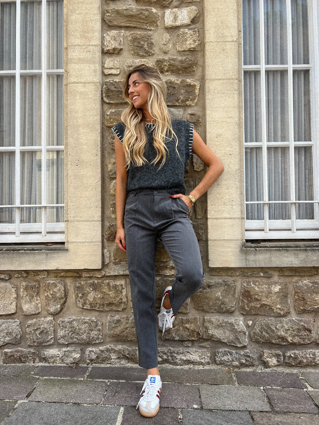 Pantalon Tailleur Sollis - Gris