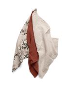 3-Piece Muslin Cloth Set - Honeysuckle