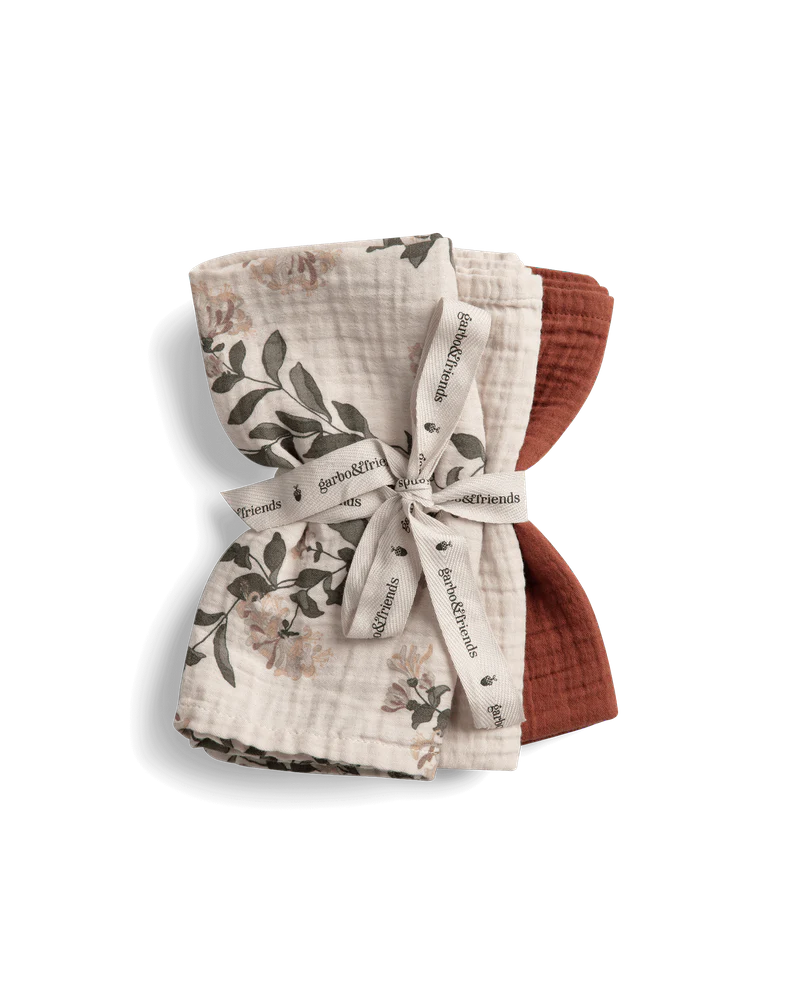 3-Piece Muslin Cloth Set - Honeysuckle