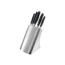 Bloque de cuchillos Glasgow de acero inoxidable con 5 cuchillos Júpiter