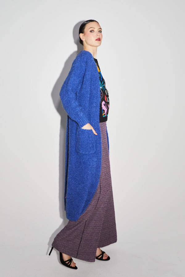 The Esme Bouclettes Blue Cardigan