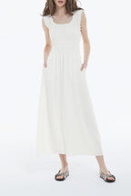 Vestido Crudo Dressy Escote Largo - Mujer