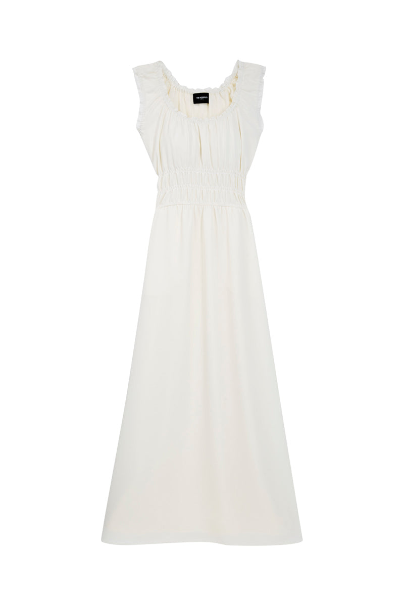 Robe Écrue Habillée Longue Décolletée - Femme
