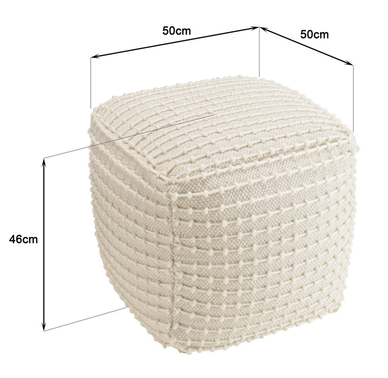 Sacha - Pouf - Bois Clair