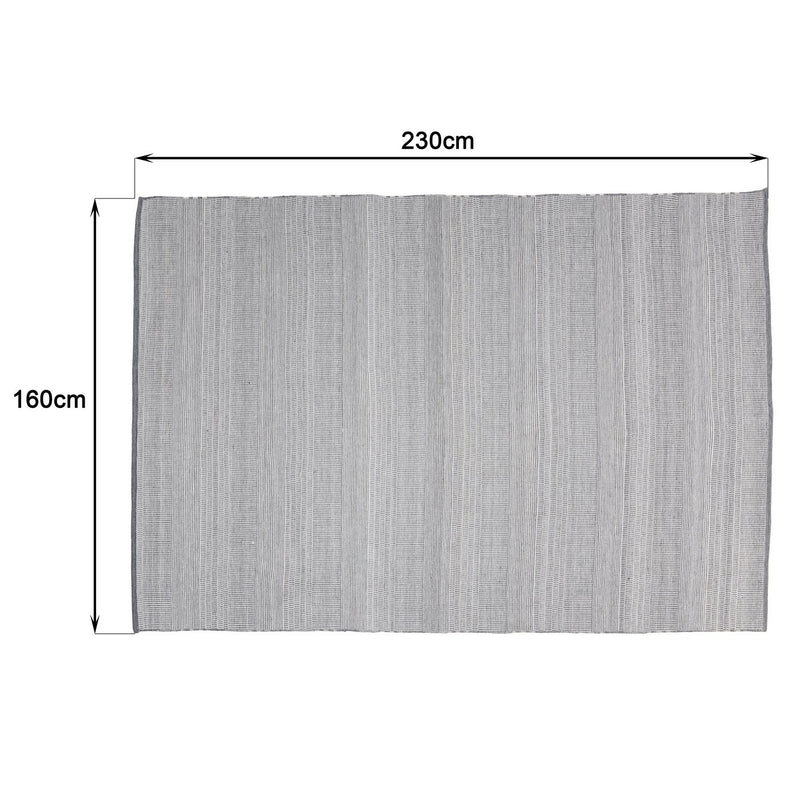 Quentin - Tapis D'Extérieur - Polyéthylène - Gris/Blanc