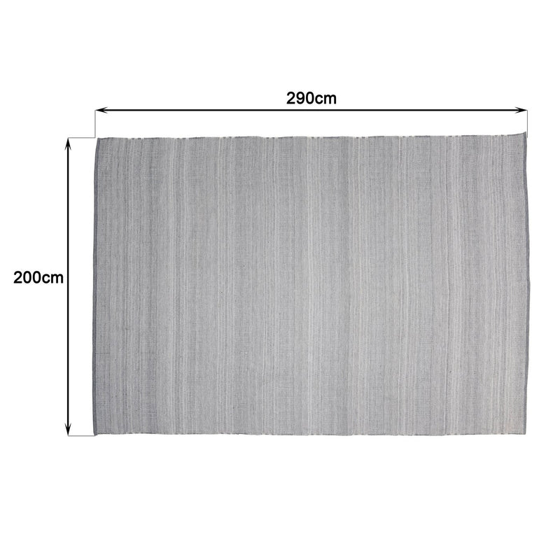 Quentin - Tapis D'Extérieur - Polyéthylène - Gris/Blanc