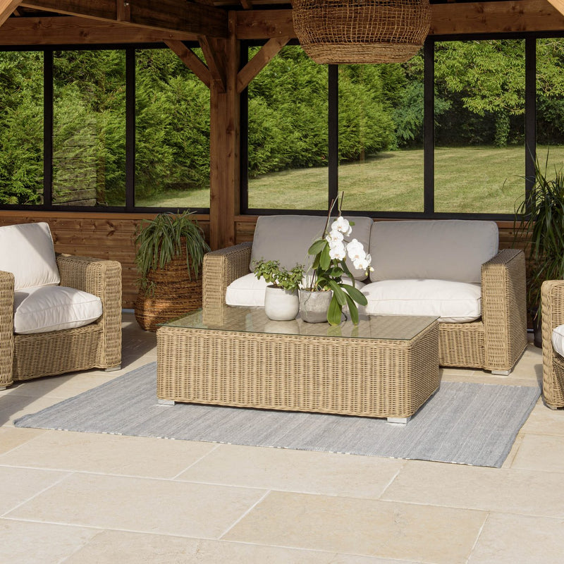 Quentin - Tapis D'Extérieur - Polyéthylène - Gris/Blanc