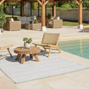 Quentin - Tapis D'Extérieur - Polyéthylène - Gris/Blanc