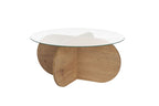 Aeris - Coffee Table - Sapphire Oak/Clear