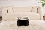 Aeris - Coffee Table - Black Wood/Clear