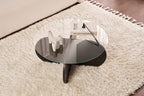 Aeris - Coffee Table - Black Wood/Clear