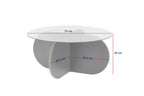 Aeris - Coffee Table - Black Wood/Clear