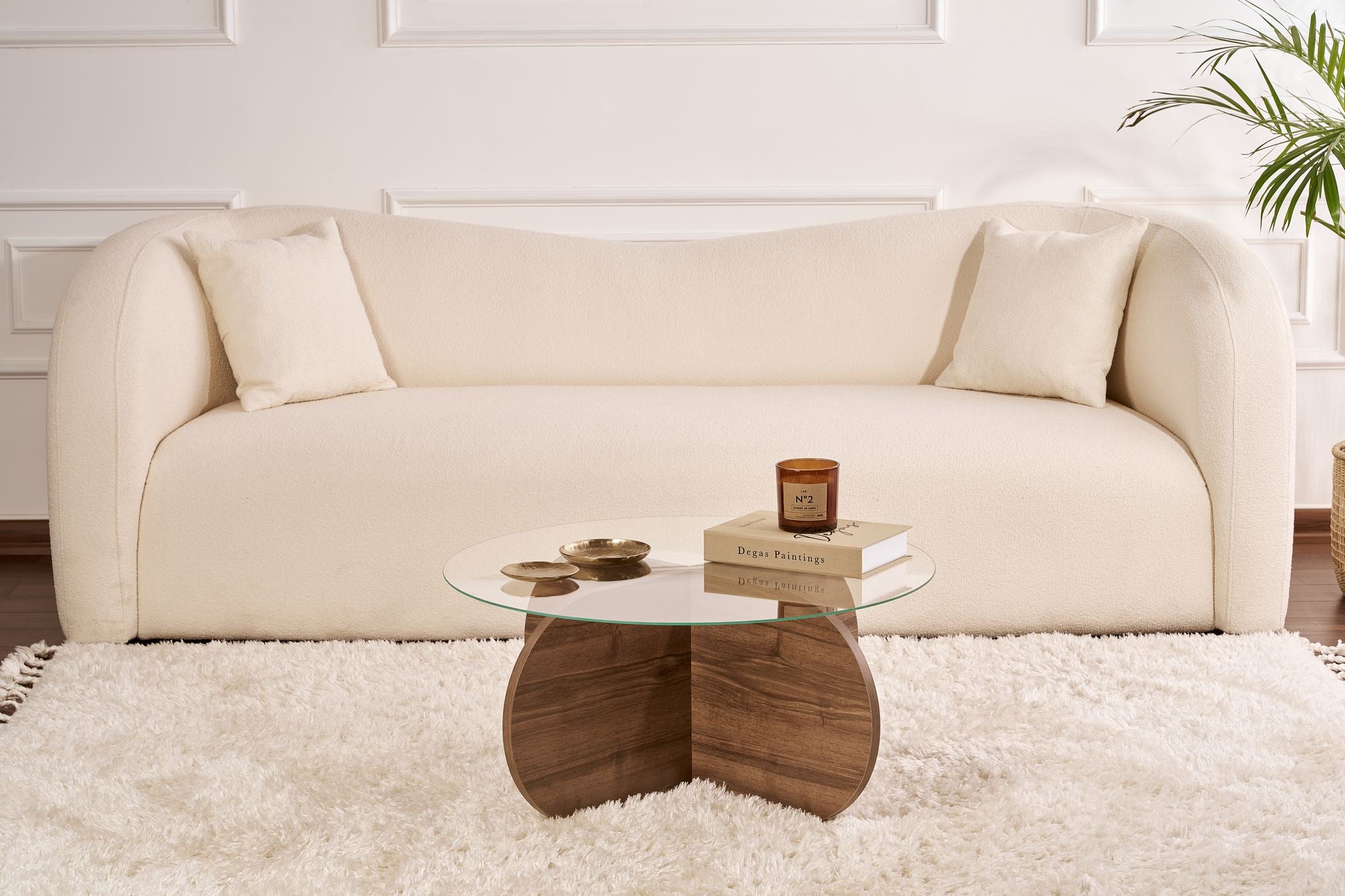 Aeris - Coffee Table - Venezia Walnut/Transparent