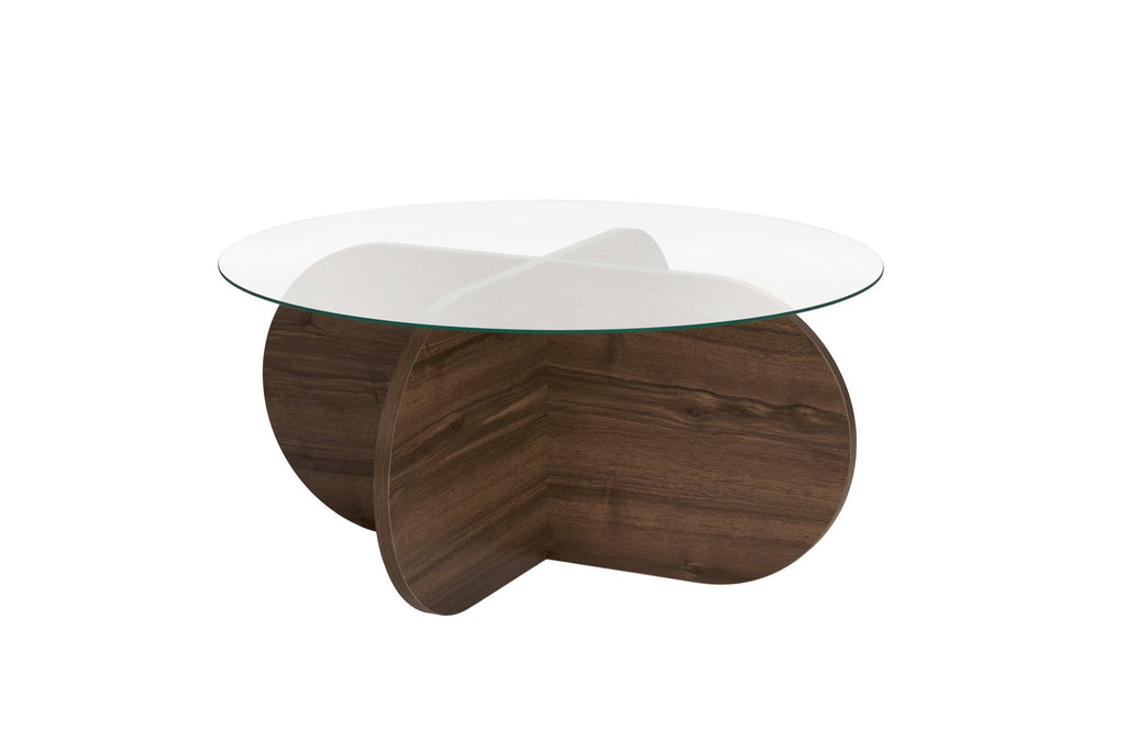Aeris - Coffee Table - Venezia Walnut/Transparent