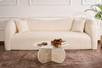 Aeris - Coffee Table - Travertine/Transparent