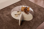 Aeris - Coffee Table - Travertine/Transparent