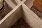 Aeris - Coffee Table - Travertine/Transparent