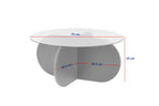 Aeris - Coffee Table - Travertine/Transparent