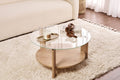 Clara - Coffee Table - Sapphire Oak/Clear