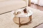 Clara - Coffee Table - Sapphire Oak/Clear