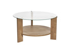Clara - Coffee Table - Sapphire Oak/Clear