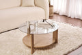 Clara - Coffee Table - Sapphire Oak/Smoked