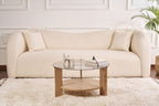 Clara - Coffee Table - Sapphire Oak/Smoked