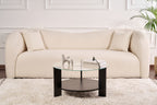 Clara - Coffee Table - Black Wood/Clear