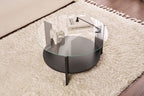 Clara - Coffee Table - Black Wood/Clear