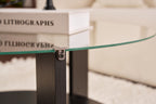 Clara - Coffee Table - Black Wood/Clear