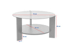 Clara - Coffee Table - Black Wood/Clear