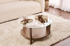 Clara - Table Basse - Venezia Walnut/Transparent