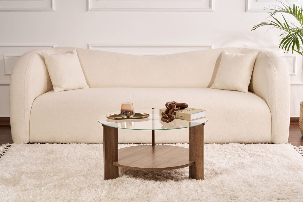 Clara - Table Basse - Venezia Walnut/Transparent