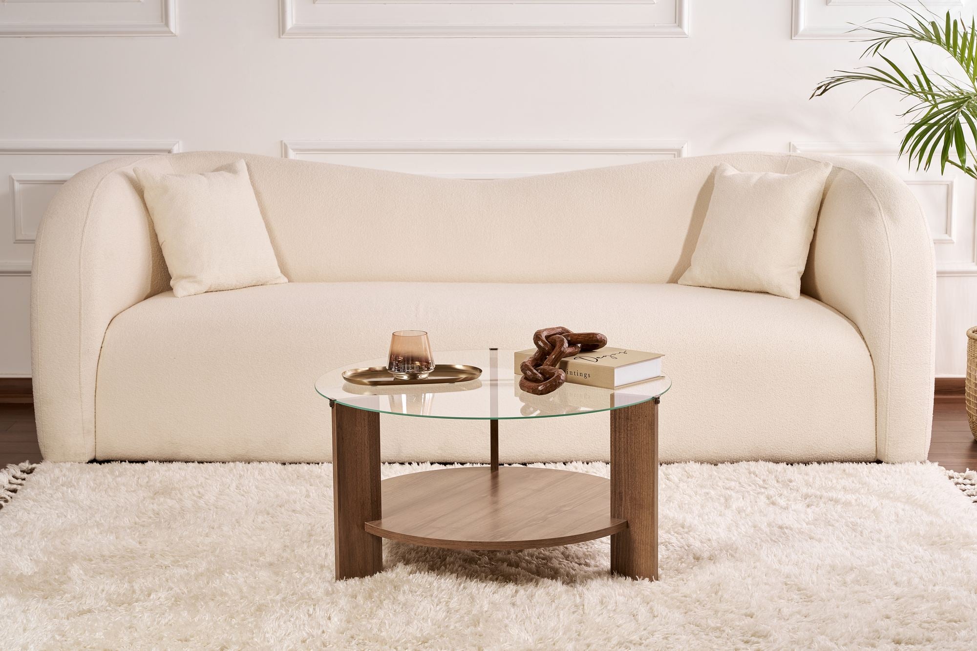 Clara - Table Basse - Venezia Walnut/Transparent