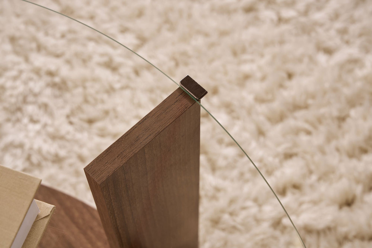 Clara - Table Basse - Venezia Walnut/Transparent