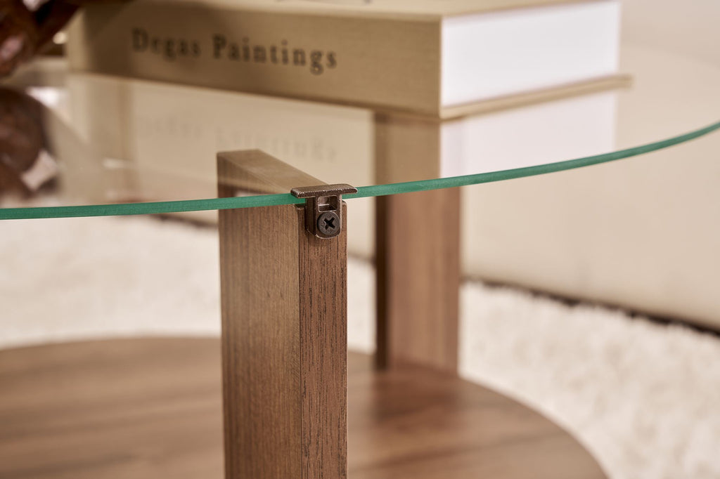 Clara - Table Basse - Venezia Walnut/Transparent
